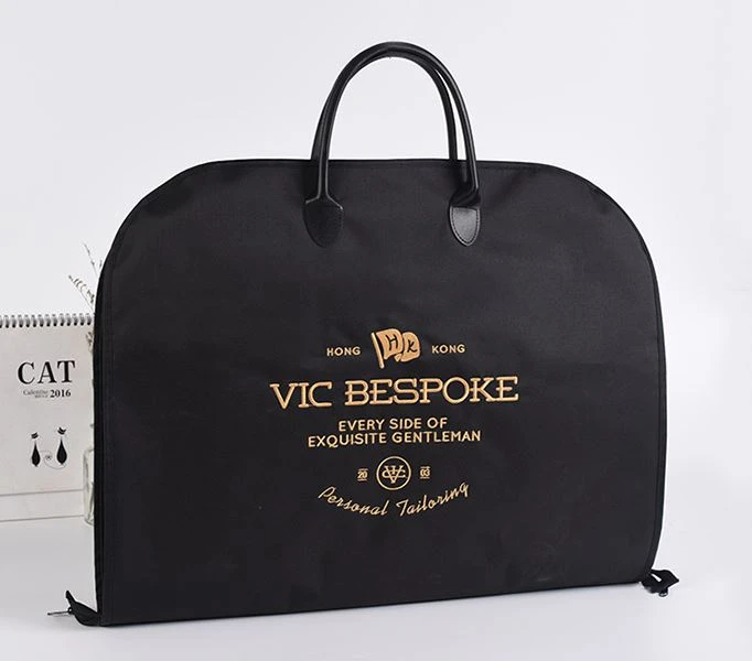 Non-woven Embroidered Suit Bag Custom Zipper Oxford Cloth Suit Sleeve Storage Suit Bag Clothes Dust Cover