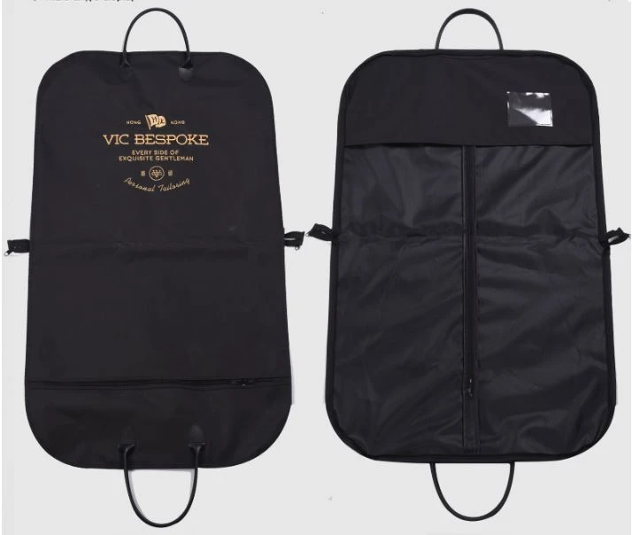 Non-woven Embroidered Suit Bag Custom Zipper Oxford Cloth Suit Sleeve Storage Suit Bag Clothes Dust Cover