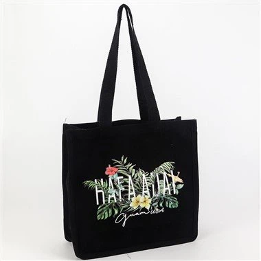 Promotional Tote Bag Recycled Canvas Shopping Shoulder Bag