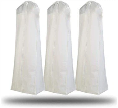 Heavy Duty White Wedding Dress Garment Bag
