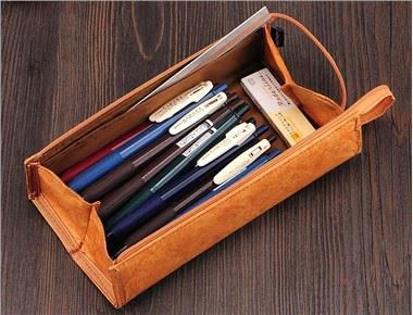 Customized Logo Simple Retro Solid Color DuPont Paper And Pencil Case