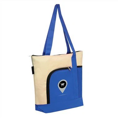 Zipper Polyester Tote Bag